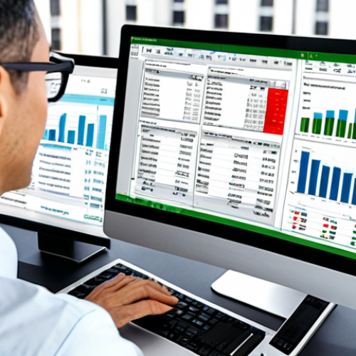 Home 6 정보처리 실기 시험에서 출제된 사례별 풀이 - Data Aggregation & Pivot Tables**
"A professional data analyst in a bright, modern office setting, ...
